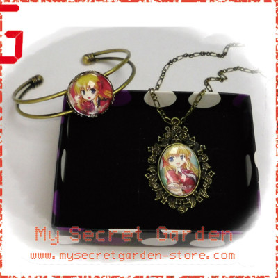 Fortune Arterial フォーチュン アテリアル Erika Sendo Anime Cabochon Bronze Necklace and Bracelet Set